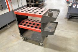 48 Tool Capacity 40 Taper Tool Holder Cart with Tightening Fixture