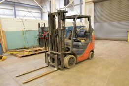 Toyota Model 8FCGU25 4,500-lb. Capacity LP Gas Forklift Truck, 48