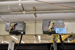 Lot - (1) 100-Amp, (1) 60-Amp and (2) 30-Amp Bus Plugs (Located at Column E-09)