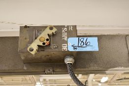 Lot - (1) 100-Amp and (3) 30-Amp Bus Plugs (Located at Columns E-13 and E-14)
