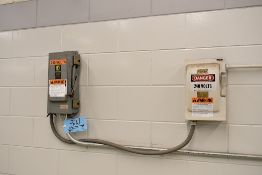Lot - (4) 30-Amp Safety Switches Along Wall (Located at Columns K-07 Thru K-09)