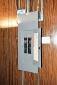 Square D Cat No. QOC42US Series S1 42-Space Breaker Panel (Located in Front Office Hallway)