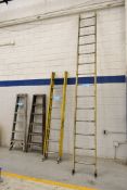 Lot - (1) Alco-Lite 14' Ladder, (2) Werner 8' Fiberglass Ladders, Etc.