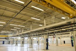 Square D Saflex Cat No. SD-1342 Approx. 140' Long 225-Amp 600V 3-Wire 3-Phase Copper Bus Duct
