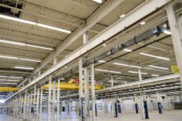 Square D Saflex Cat No.SD-1342 Series 1 Approx.220' Long 225Amp 600V 3-Wire 3-Phase Copper Bus Duct