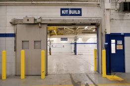 Clark 10' Wide x 9' High Automatic Sliding Double Door with Track, (2) Controls and Door-Man Switch
