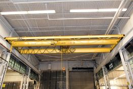 P & H 5-Ton Capacity Double Girder Top Running Overhead Bridge Crane