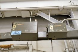 Lot - (2) 100-Amp and (2) 30-Amp Bus Plugs (Located at Column H-16)