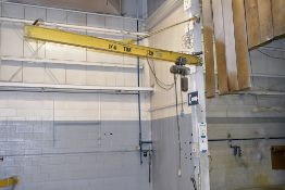 1/4-Ton Capacity Post-Mounted Jib Arm with CM Lodestar 1/4-Ton Capacity Electric Chain Fall Hoist