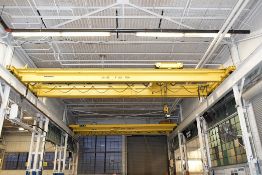 P & H 7.5-Ton Capacity Double Girder Top Running Overhead Bridge Crane