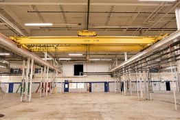 P & H 5-Ton Capacity Double Girder Top Running Overhead Bridge Crane