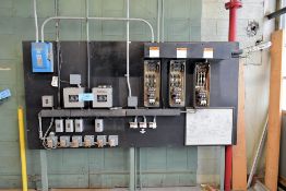 Lot - Power Boxes, Relays and Safety Switches on (1) Wall (Located on Loft)