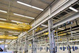 Square D Saflex Cat No.SD-1342 Series 1 Approx.230' Long 225Amp 600V 3-Wire 3-Phase Copper Bus Duct