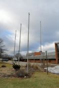 Lot - (4) Flag Poles (Located on South Lawn)