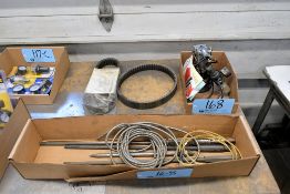 Lot - Drawbars and Power Feed Motor in (2) Boxes with Belts