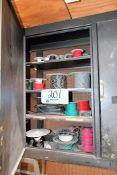 Lot - Spools of Electrical Wire in (1) Cabinet