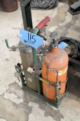 Torch Caddy with Oxygen/Acetylene Tanks, Regulator and Torch