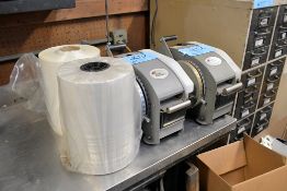 Lot - (2) Better Packages Tape Dispensers, (2) Rolls of Plastic Shipping Bags, Etc.