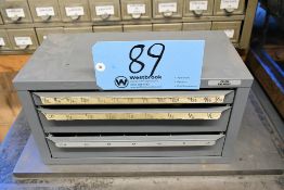Huot Model 13350 3-Drawer End Mill Index Cabinet with End Mills