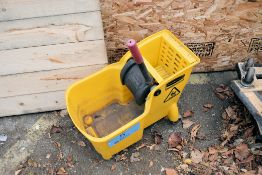 Lot - (2) Mop Buckets and (7) Rubber Floor Mats
