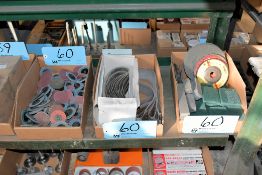 Lot - Sanding Belts, Rotary Discs, Grinding Wheels, Sanding Rolls with Arbors, Etc.