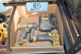 Lot - (2) DeWalt Model DCF610 Type 3 12 Volt Cordless Screwdrivers with (1) Battery and (1) Charger