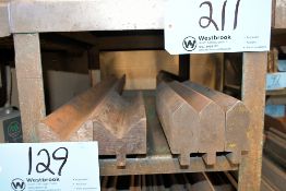 Lot - Press Brake Punches and Dies on (2) Shelves