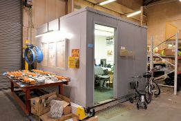 10' Long x 10' Wide x 8-1/2' High Modular Office; In-Wall A/C Unit, Fluorescent Lighting