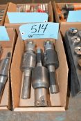 Lot - (3) R8 End Mill Holders with Indexable End Mills in (1) Box