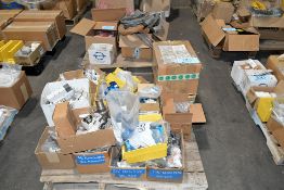 Lot - SMC Solenoid Valves, Pipe Clamps, SMC Spacer Brackets, SMC Pressure Switches, Etc