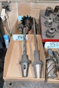 Lot - (4) NMTB 50 End Mill Holders with Cutters and (1) NMTB 50 Slitting Saw Holder, Etc.