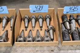 Lot - (9) Cat 40 End Mill Holders in (1) Box