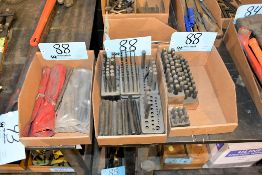 Lot - Steel Letter and Number Hand Stamps, Drill Punches and Air Hammer Chisels in (4) Boxes
