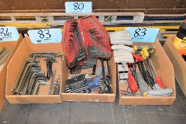 Lot - Allen Wrenches, Allen Wrench Sets and T-Handle Allen Wrenches in (3) Boxes