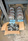 Lot - (8) Heavy Duty Casters in (2) Rows with Small Casters in (1) Case Box