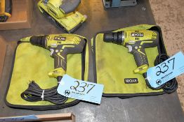 Lot - (2) Ryobi Model D48C 3/8