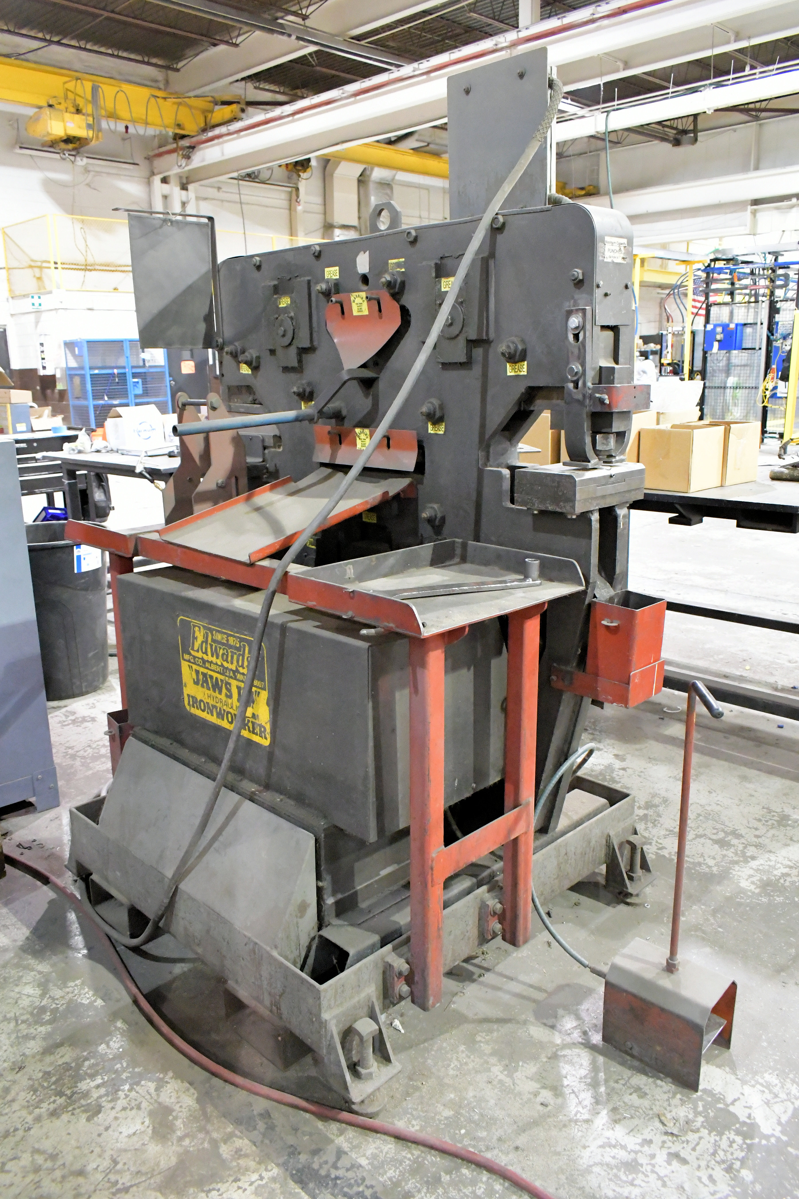 Edwards Jaws IV 100 Ton Capacity Hydraulic Iron Worker with Tooling; 1-1/4" Punch Capacity