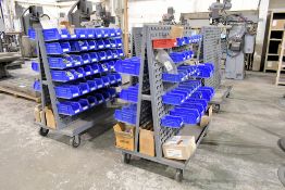 Lot - (2) A-Frame Hanging Bin Carts with Metric Allen Head Capscrews, Washers and Dowel Pins
