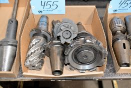 Lot - (2) NMTB 50 Face Mill Holders with Face Mills and (2) NMTB 50 Indexable End Mills in (1) Box