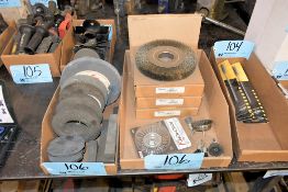 Lot - Wire Wheels, Grinding Wheels and Sharpening Stones in (2) Boxes