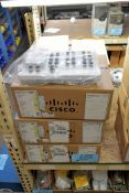 Lot - (3) Cisco IE-3400H-24T-E 24-Port Gigabit Ethernet Switches with Case Boxes in (1) Stack