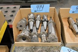 Lot - (8) Cat 40 Face Mill Holders with Face Mills in (1) Box