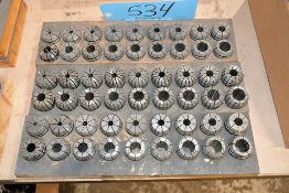 Lot - (3) 18-Piece ER32 Collet Sets with Stands