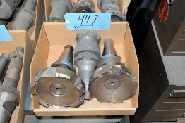 Lot - (3) NMTB 50 Face Mill Holders with Face Mills in (1) Box