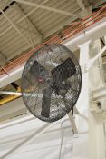 Lot - (6) Post-Mounted Shop Fans (Located in Bldg 2)