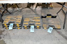 Lot - Allen Head Capscrews, Washers and Fixture Tooling in (7) Plastic Organizer Cases