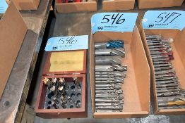 Lot - End Mills in (1) Box with 12-Piece End Mill Set