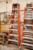 Lot - (2) Werner Model NXT1A08 300-lb. Capacity 8' Fiberglass Step Ladders