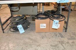 Lot - Argon Welding Hoses in (1) Stack with (2) Lincoln Model K1543-8 8' Linc-Net Control Cables