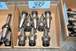 Lot - (8) Cat 40 Collet Chucks in (1) Box